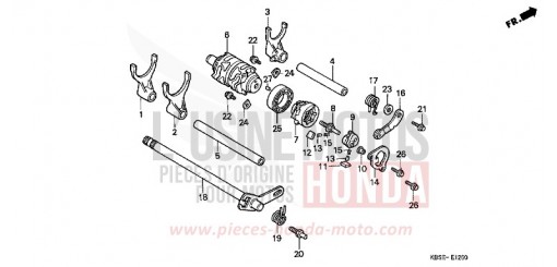 SHIFT DRUM/SHIFT FORK NSR125R1 de 2001